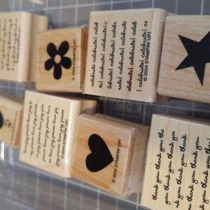 Mini Messages rubber stamp set